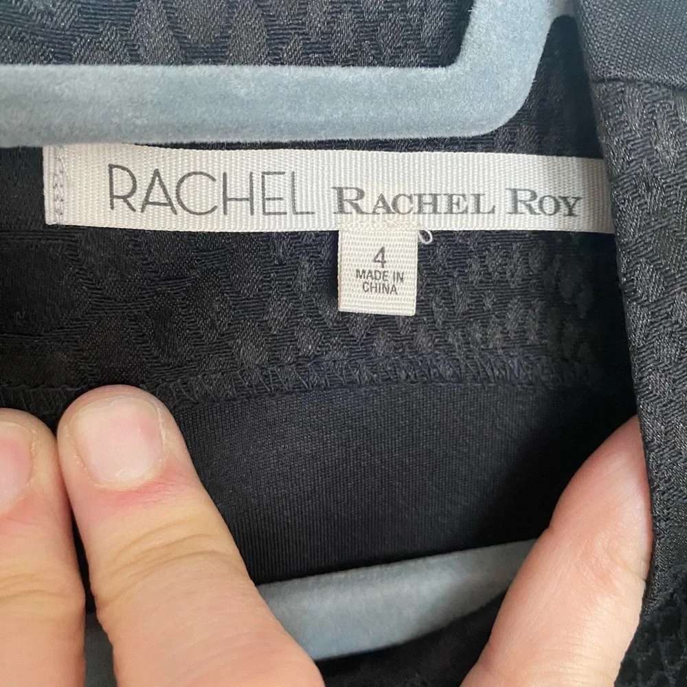 RACHEL Rachel Roy Black Asymmetrical Mini Dress - Size 4 NWT